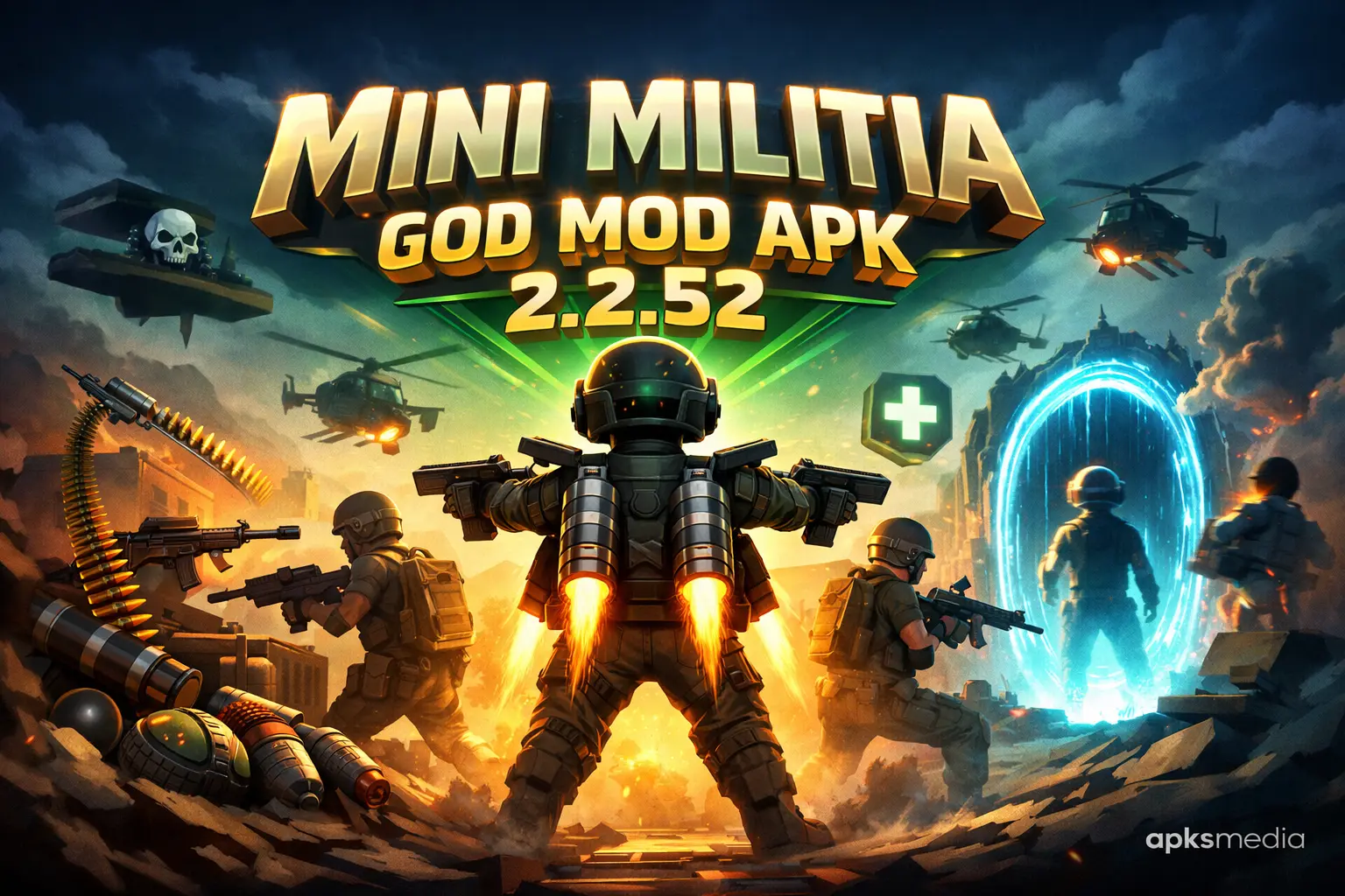 Mini Militia Unlimited Ammo and Nitro Download v2.2.52 Apk Old Version
